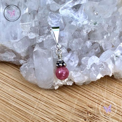 Rhodochrosite Silver Pendant